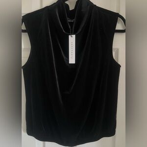 Sanctuary Women's Black Velvet Tank Top